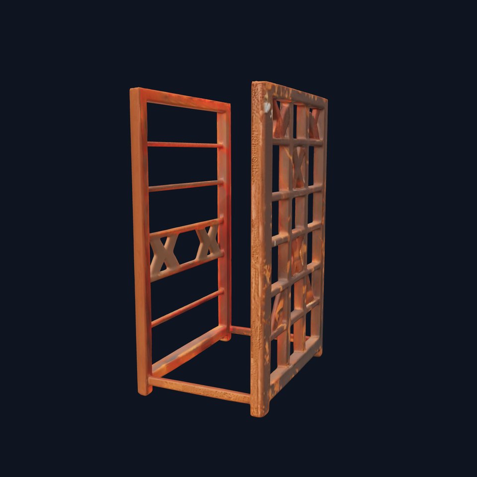 Rustic Metal Grid Stand Model Pack